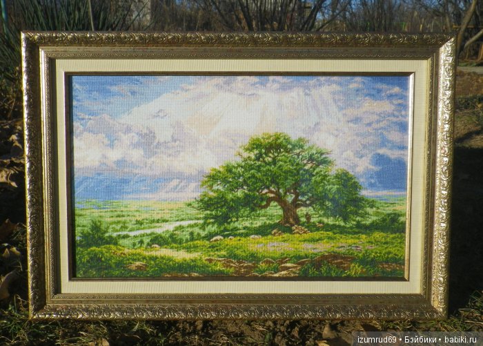 Моя вышивка "Под солнечными лучами"