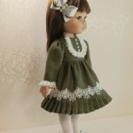 Льняное платье для куколки Paola Reina