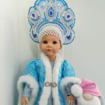 Наряд Снегурочки с гномиком для куколки Gotz