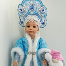 Наряд Снегурочки с гномиком для куколки Gotz