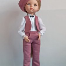 Брючный костюм из замши для куколки Паола Рэйна