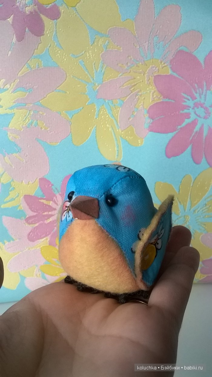 Весенняя птичка — Текстильные игрушки и примитивы: кофейные (фото 4)