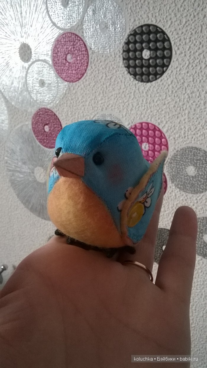 Весенняя птичка — Текстильные игрушки и примитивы: кофейные (фото 5)