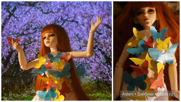 Платье из бабочек — Куклы Dollmore (Доллмор): корейские BJD (БЖД) (фото 8)