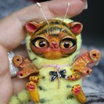 игрушка ручной работы котик