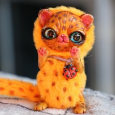 игрушка ручной работы леопардик