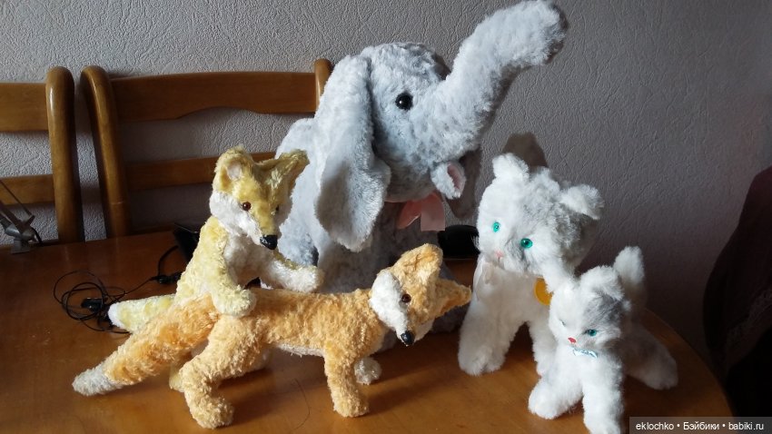 Мягкие игрушки после реставрации