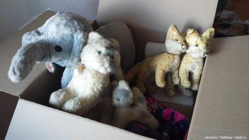 Мягкие игрушки до реставрации