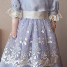 Одежда для кукол платье шелковое для антикварной куклы