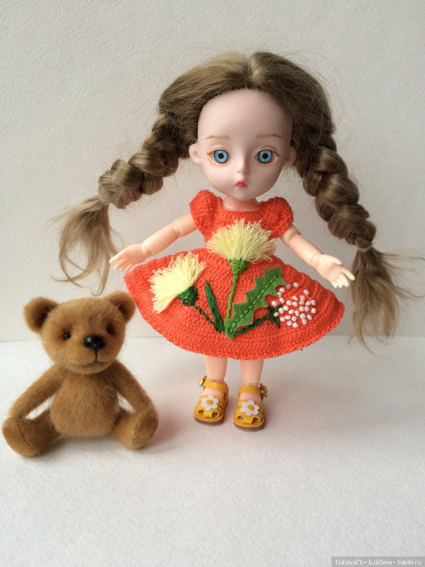 Как я училась вышивать лентами или новые платья для Лидочки Baboliy