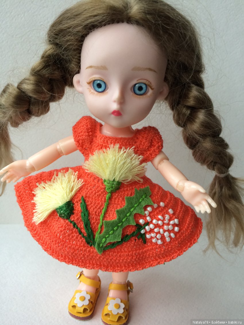 Как я училась вышивать лентами или новые платья для Лидочки Baboliy