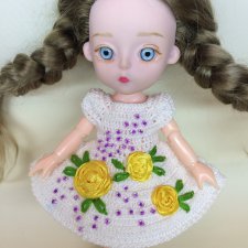 Как я училась вышивать лентами или новые платья для Лидочки Baboliy