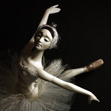 Авторская шарнирная кукла ОДЕТТА из серии "Балет"