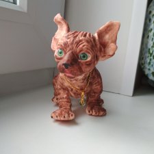 Котенок сфинкса из силикона Котенок сфинкса из силикона