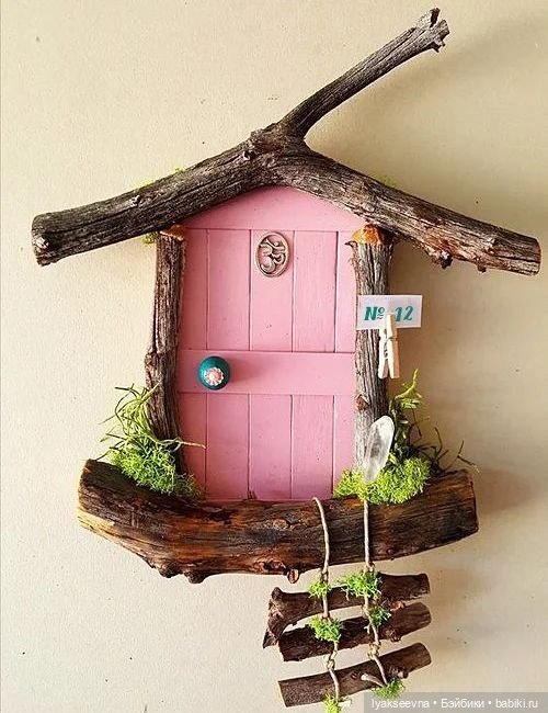 Декоративные окошки из природного материала (фото 10)