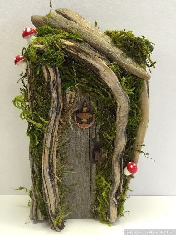 Декоративные окошки из природного материала (фото 5)