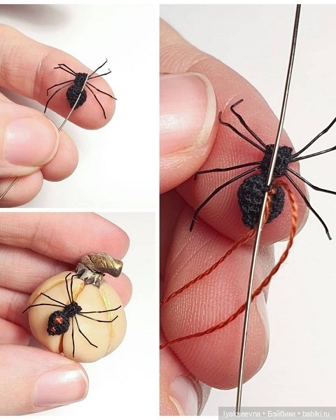 Мини паучки от nansyoops — Авторские украшения и аксессуары для кукол: фото (фото 6)