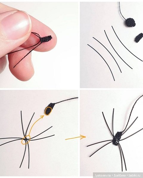 Мини паучки от nansyoops — Авторские украшения и аксессуары для кукол: фото (фото 4)