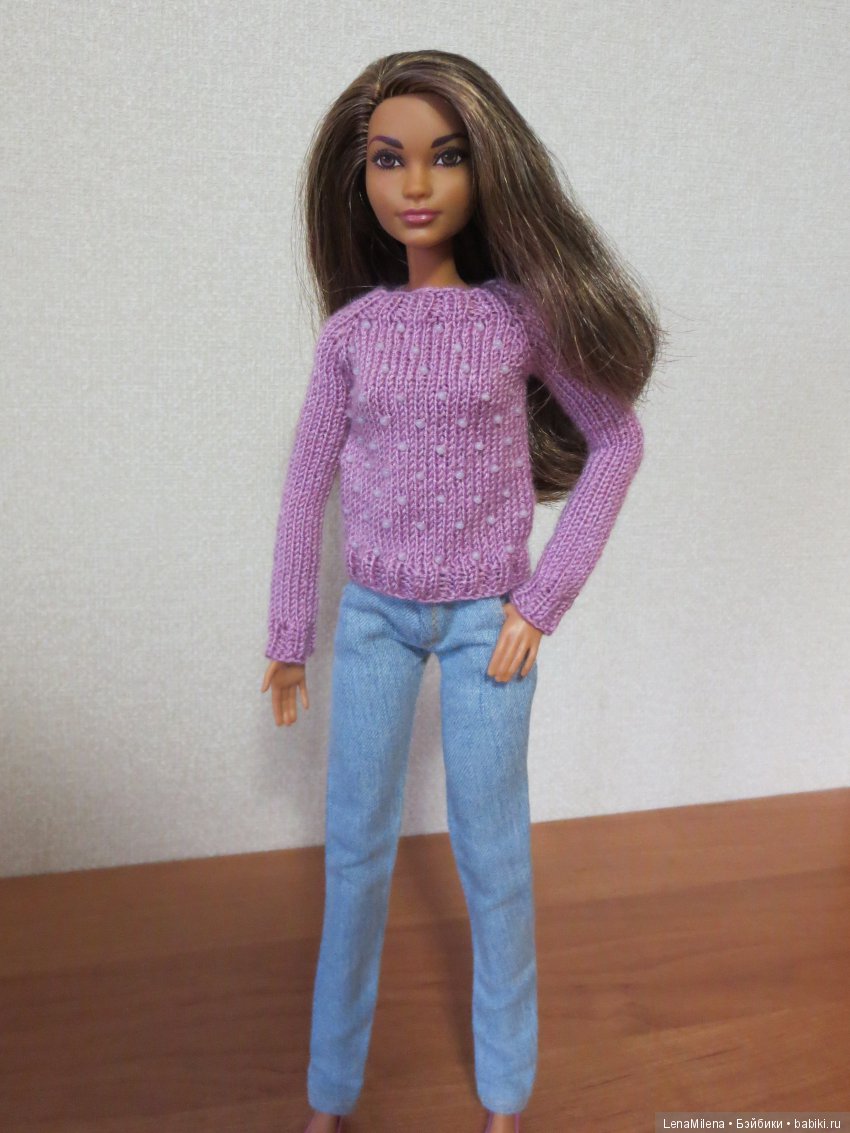 Бусинка к бусинке, или новые свитера для Barbie (фото 6)