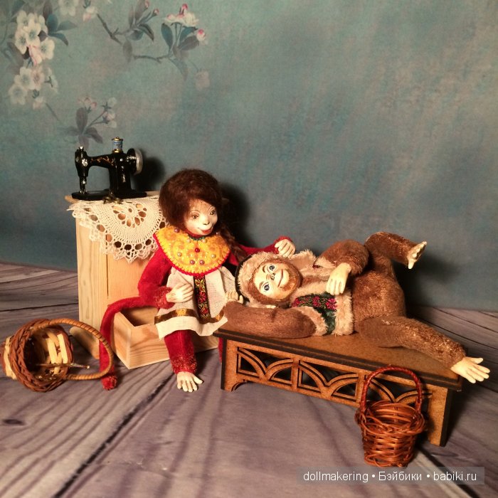 Василий и Василиса  АВТОРСКИЕ КУКЛЫ НАТАЛЬИ ЩЕРБАКОВОЙ