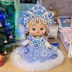 Костюм Снегурочки #2 для кукол формата ob11