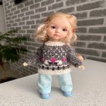 Пушистый свитерок с овечками для Монст