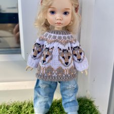 Жаккардовый свитер для Монст