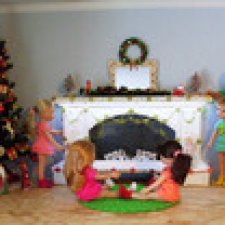 Рождественский камин для кукол
