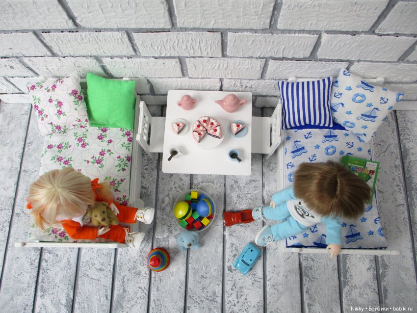 МК кроватки для кукол 16 см