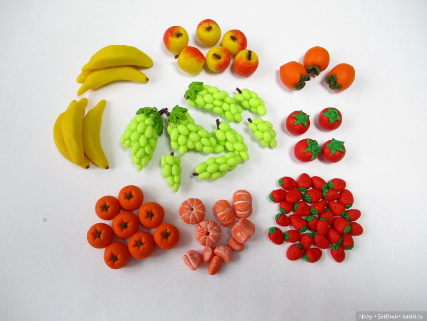 Фрукты для кукол из самодельного холодного фарфора (фото 4)