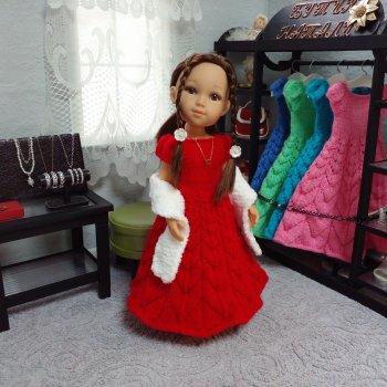 Вечерние платья и кардиганы для кукол Паола Рейна