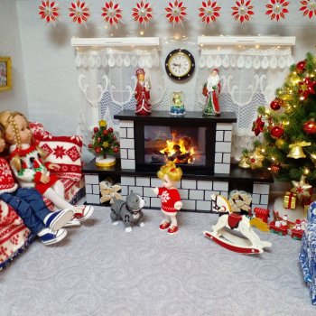 Камин для кукол Паола Рейна своими руками.