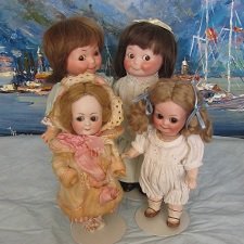 Googly  doll. Гуглики настоящие антик и не совсем настоящие