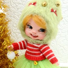 Коллекционная интерьерная кукла "Рождественская Елочка"