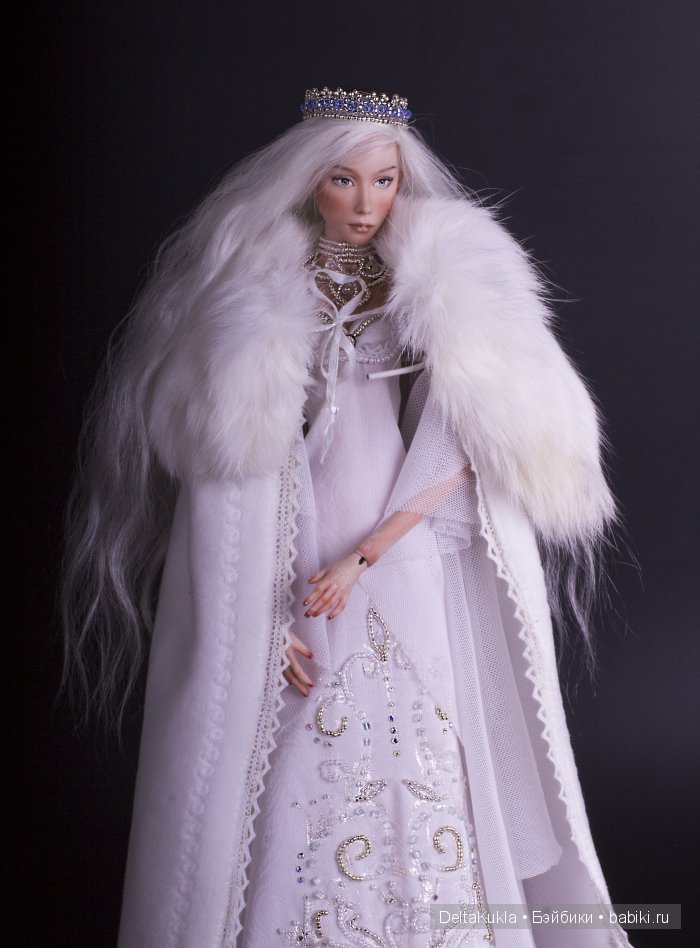 Зима. Фарфоровая шарнирная кукла (фото 7)