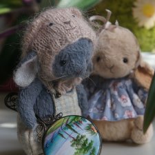 Сказочка про синего зайчонка. Авторская игрушка. Часть 8