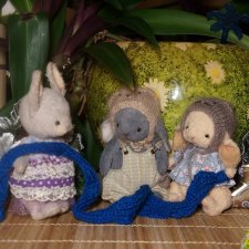 Сказочка про синего зайчонка. Авторская игрушка. Часть 9