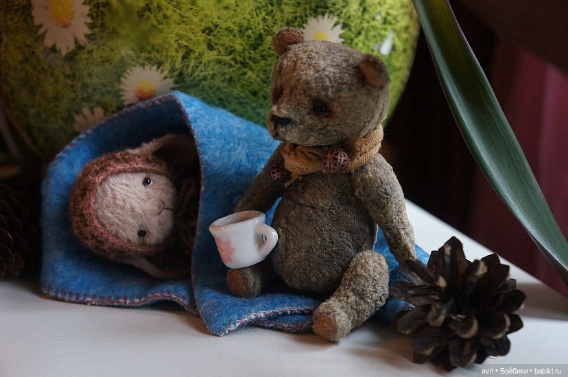 История маленькой Стеши. Часть 4. Стеша и медведь. / Авторская игрушка