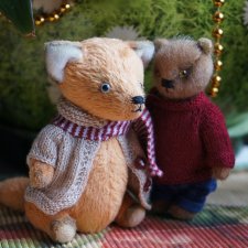 Сказка про Лиса и медвежонка / Авторская игрушка