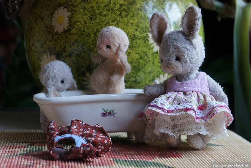 Время купания или Всему тебя надо учить.../ Авторская игрушка (фото 8)