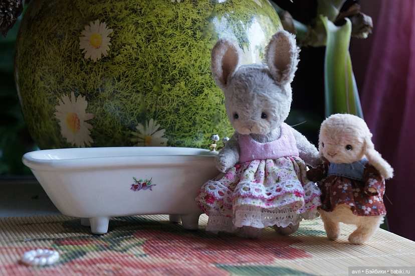 Время купания или Всему тебя надо учить.../ Авторская игрушка (фото 2)