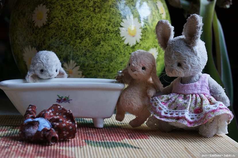 Время купания или Всему тебя надо учить.../ Авторская игрушка (фото 7)