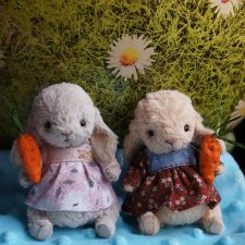 Проказы зайчат или Баталии тихого часа / Авторская игрушка