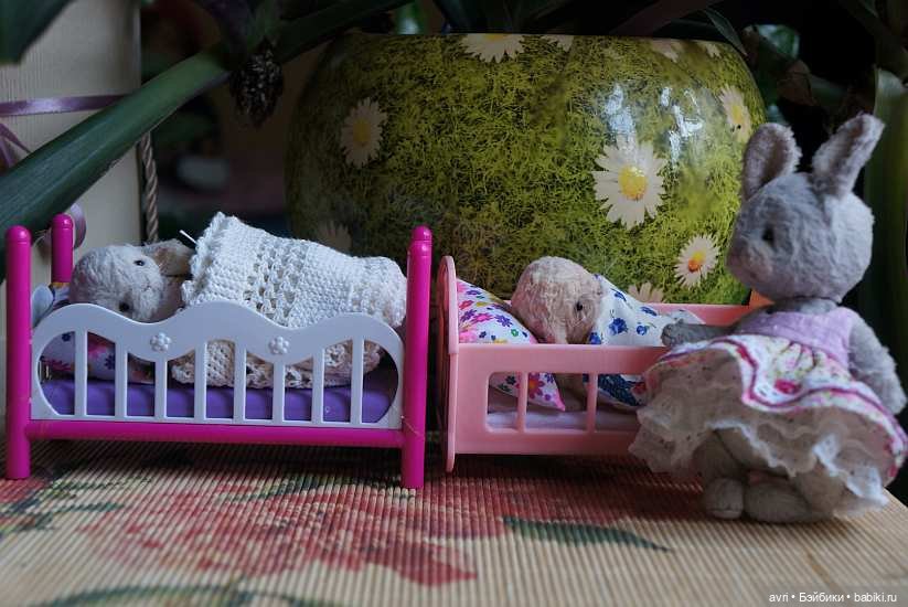 Проказы зайчат или Баталии тихого часа / Авторская игрушка (фото 9)