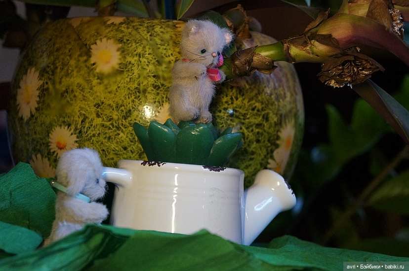 Приятелями были котенок и щенок. Часть 1. / Авторская игрушка (фото 9)