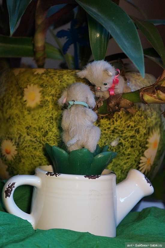 Приятелями были котенок и щенок. Часть 2. / Авторская игрушка (фото 5)