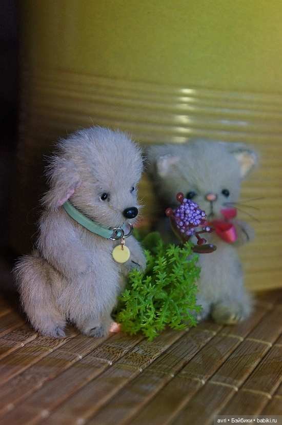 Приятелями были котенок и щенок. Часть 3. / Авторская игрушка (фото 3)