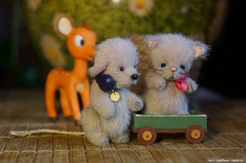 Приятелями были котенок и щенок. Часть 4. / Авторская игрушка (фото 7)