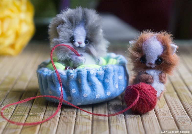 Чудесный мир миниатюрных зверят. Часть 2. Котята, щенки... и крокодил / Авторская игрушка (фото 7)