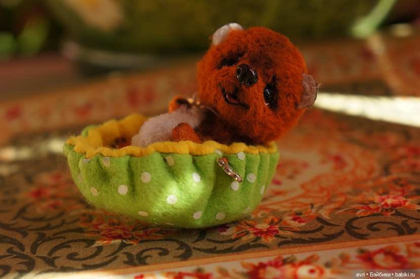 Чудесный мир миниатюрных зверят. Часть 3. Жираф, поросенок и мишка / Авторская игрушка (фото 10)